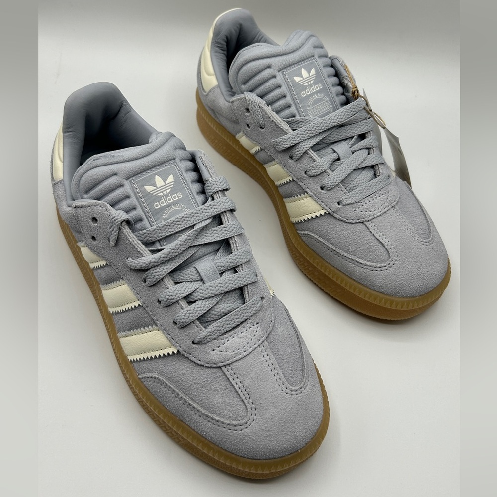 Adidas women’s Samba Gray and White Sneakers
